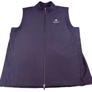 Wells Fargo Championship Vest Mens Black Full Zip Golf Vest Large LG Levelwear